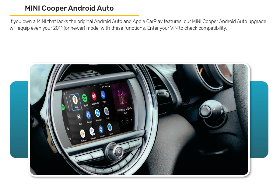 Andream Wireless CarPlay Android Auto MMI Interface Adapter Prime Retrofit Tuning Solutions Compatibile per BMW Serie 1-7 X1-X7 Mini I3 Z4 I8