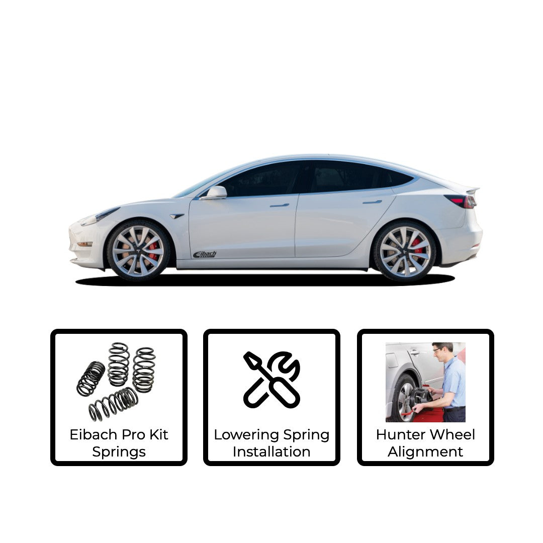 TESLA テスラModel 3 堅く Eibach スプリング used ダウンサス