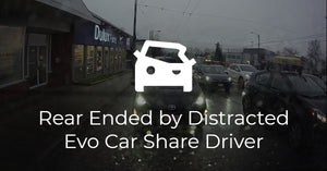 Caught on Dash Cam: Rear Ended by Distracted Evo Car Share Driver in Prius C