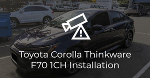 Toyota Corolla Thinkware F70 + GPS Install
