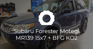 2011 Subaru Forester Motegi MR139 15x7 +15 Wheels + BFGoodrich KO2 215/75R15 Tires