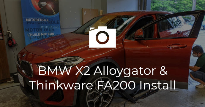 BMW X2 Thinkware FA200 Dash Cam + Alloygator Wheel Protectors