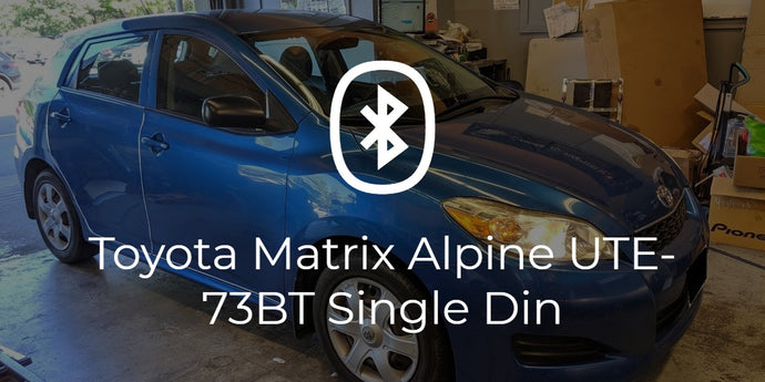 Toyota Matrix Alpine UTE-73BT Bluetooth Single Din Install