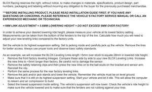 Blox Lowering Links for Tesla Model S & X