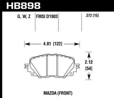 Hawk Brake Pads for ND MX-5 Non-Brembo Front