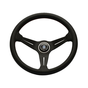 Nardi Deep Corn Sport Rally 350mm Black Perforated Leather and Red Stitch Steering Wheel - Overdrive Auto Tuning, Steering Wheels auto parts