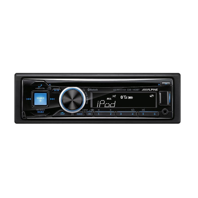 Alpine CDE-143BT Bluetooth CD Receiver - Overdrive Auto Tuning, Car Audio auto parts