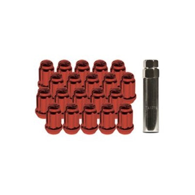 RTX Red Spline Drive Tuner Lug Nuts (Set of 20) - Overdrive Auto Tuning, Wheel Accessories auto parts