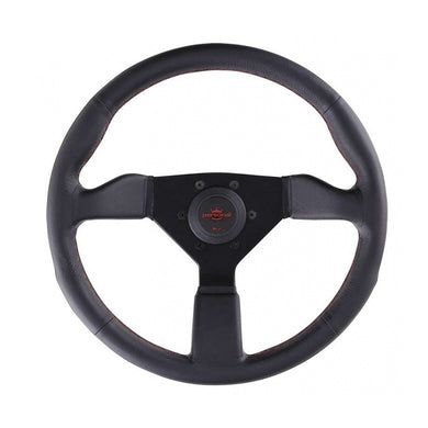 Personal Neo Grinta 350mm Black Leather Red Stitch Steering Wheel - Overdrive Auto Tuning, Steering Wheels auto parts